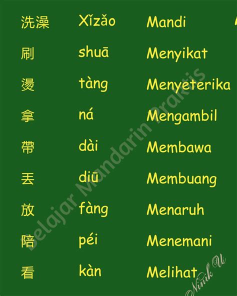 Kata Kerja Dalam Bahasa Mandarin BELAJAR MANDARIN