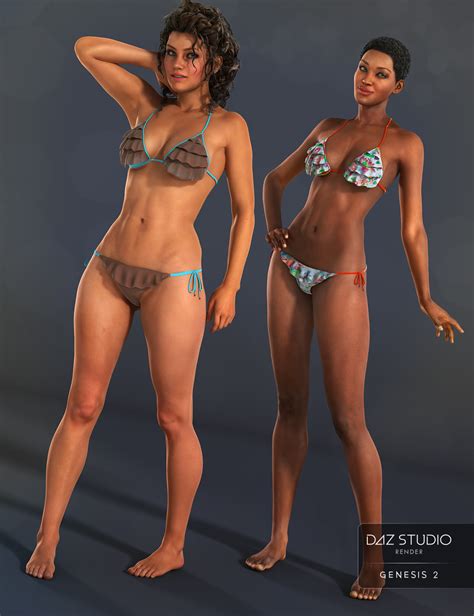 Frilly Triangle Bikini For Genesis 2 Female S Daz 3D