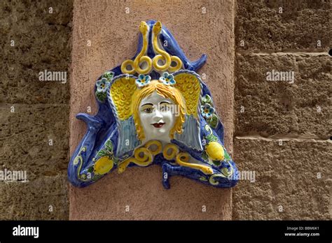 Ceramic Trinakria Tranacria Three Legged Symbol Of Sicily Town Of