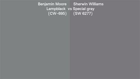 Benjamin Moore Lampblack CW 695 Vs Sherwin Williams Special Gray SW