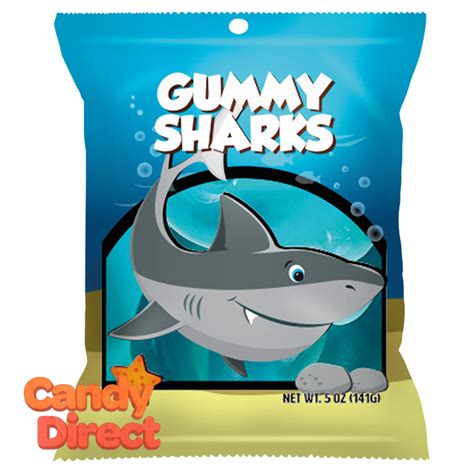 Amusemints Gummy Sharks 5oz Peg Bag 12ct