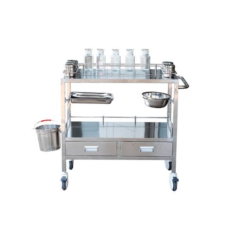 Stainless Steel Trolley Medical Instrument Trolley Medik