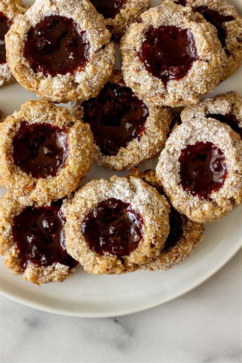 Almond And Jam Thumbprint Cookies Foodbyjonister