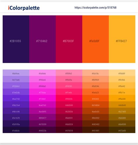 16 Latest Color Schemes with Purple And Orange Color tone combinations ...