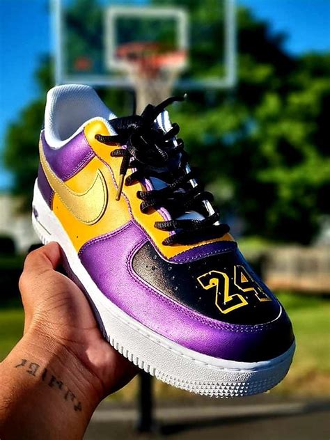 Nike Air Force 1s Kobe Bryant Custom Sneakers Los Angeles Etsy