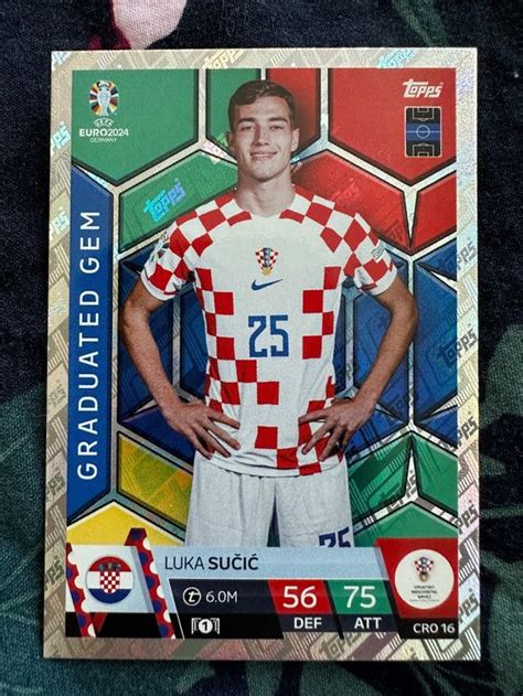 EM 56 Topps Match Attax Euro 2024 Graduated Gem Luka Sucic Kaufen Auf