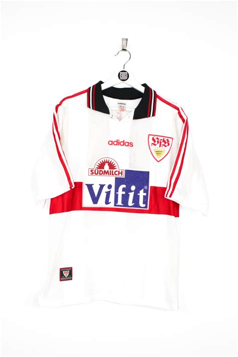 1996 97 VFB Stuttgart Home Jersey M RB Classic Soccer Jerseys