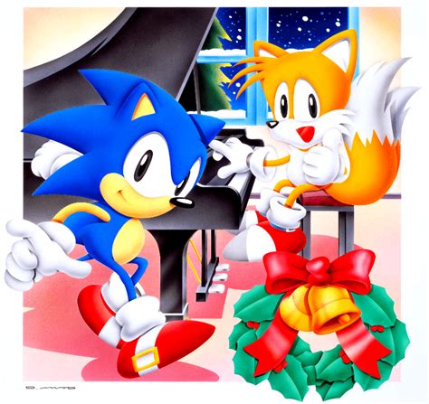 Official Christmas Artwork From Sonic The Screen Sonic The Hedgeblog