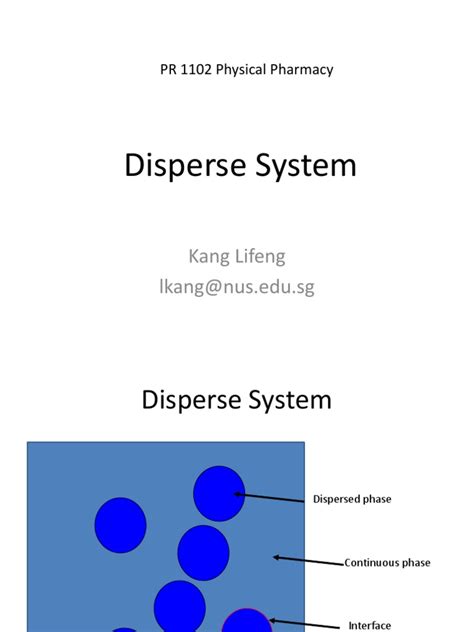 Disperse System | PDF | Colloid | Viscosity