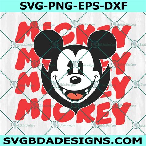 Retro Vampire Mickey Svg Disney Halloween Svg Svgbdadesigns