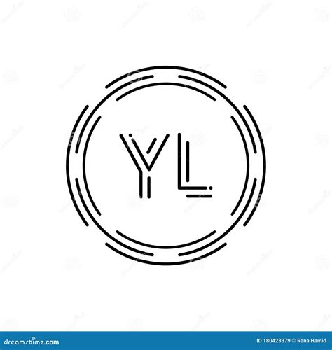 Initial Yl Logo Design Vector Template Creative Circle Letter Yl