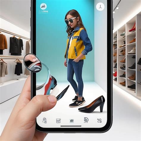 Premium Photo Step Into The Future Try On Nike Shoes With Augmented