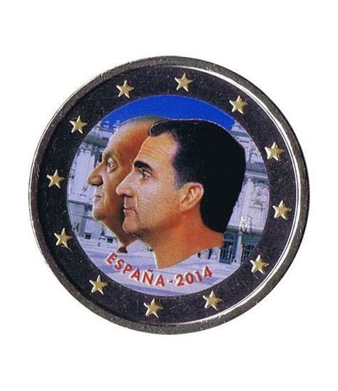 moneda conmemorativa 2 euros España 2014 Felipe VI Color B