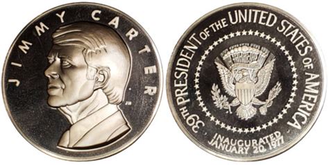 Jimmy Carter Inaugural Medal United States Numista