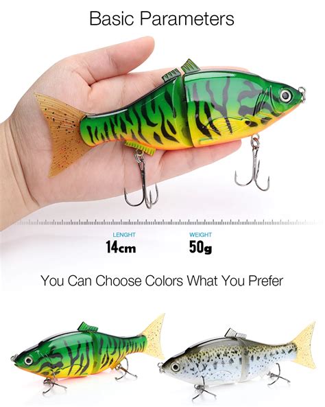 2 Section Glide Swimming Bait Hard Abs Artificial Trout Bass Fishing