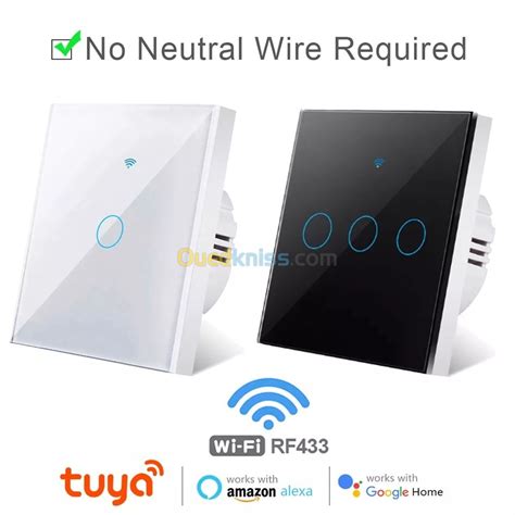 Interrupteur tactile connecté WIFI RF fonctionne avec Tuya smart Life