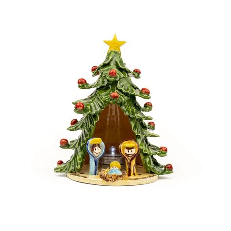 Albero Di Natale Con Nativit Olimpia Ceramiche Artistiche