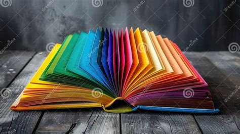 A Vibrant Book With Rainbow Pages Spread Out Evoking The Diversity And Inclusivity Of The Lgbt