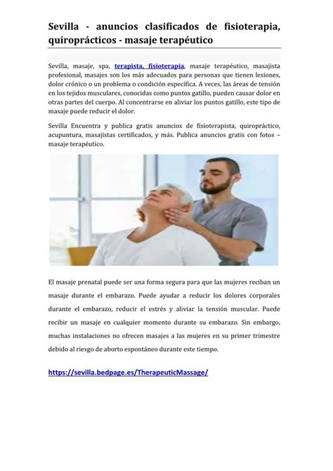 PPT Sevilla anuncios clasificados de fisioterapia quiroprácticos