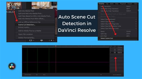 Auto Scene Cut Detection In DaVinci Resolve Cineaim Learn