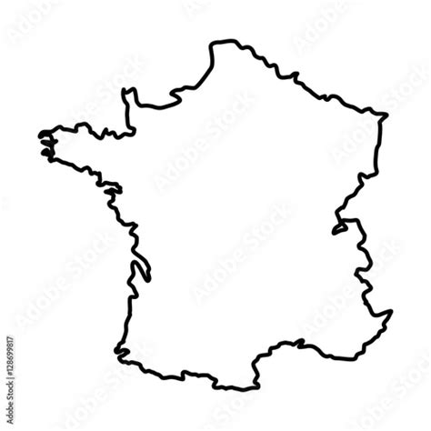 France Map Silhouette Icon Vector Illustration Graphic Design Stock Vector Adobe Stock