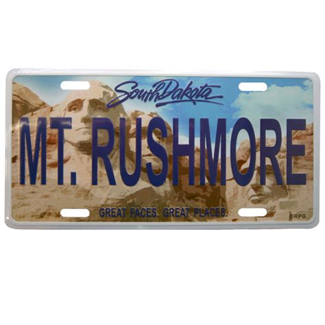 MOUNT RUSHMORE LICENSE PLATE – Official Collectors Club