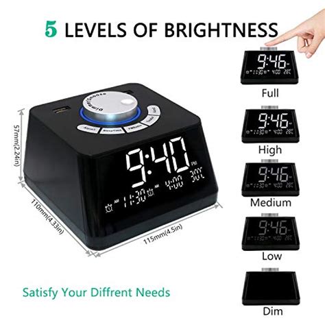 Digital Radio Alarm Clock Fm Radio Alarm Clocks For Bedrooms Dual Alarm Clock With 6 Alarm