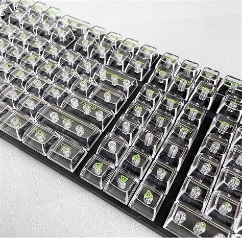 Keys Crystal Transparent Iso Layout Keycaps For Mx Switch Mechanical