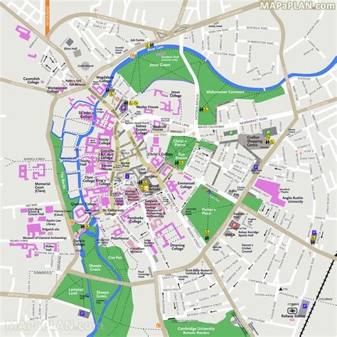 Map Of Cambridge Uk Printable