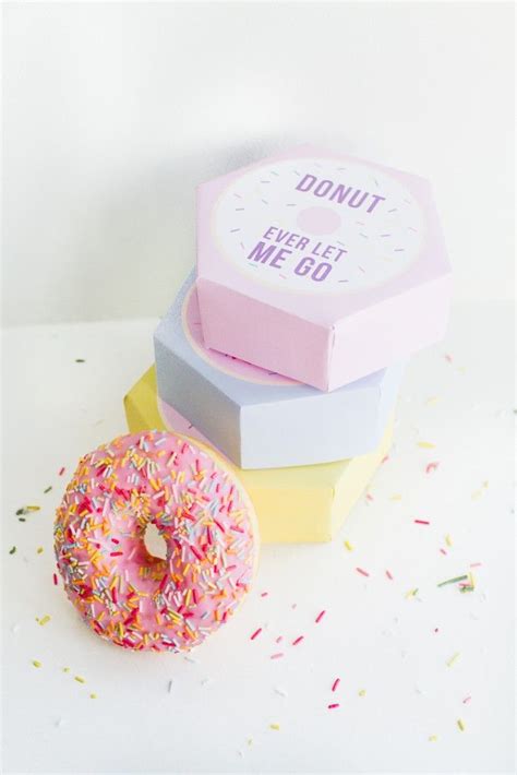 Print Off These Free Donut Boxes For Your Valentines Theyre Super Cute And Who Can Resist A