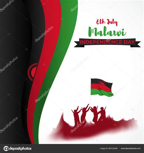 Vector Illustration Malawi Independence Day Stock Illustration By