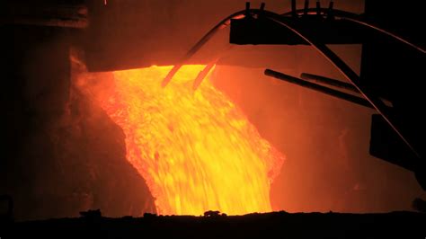 Molten Metal Pouring From Furnace Metal From Stock Footage SBV ...