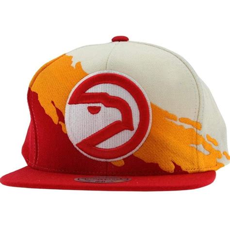 Mitchell & Ness Atlanta Hawks Vintage Paintbrush Snap Back Hat for Men