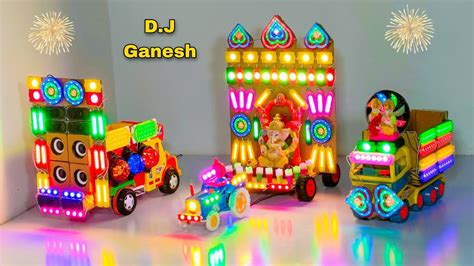 Navratri Durga Murti Mini Dj Truck Radha Krishna Dj Light Trolley