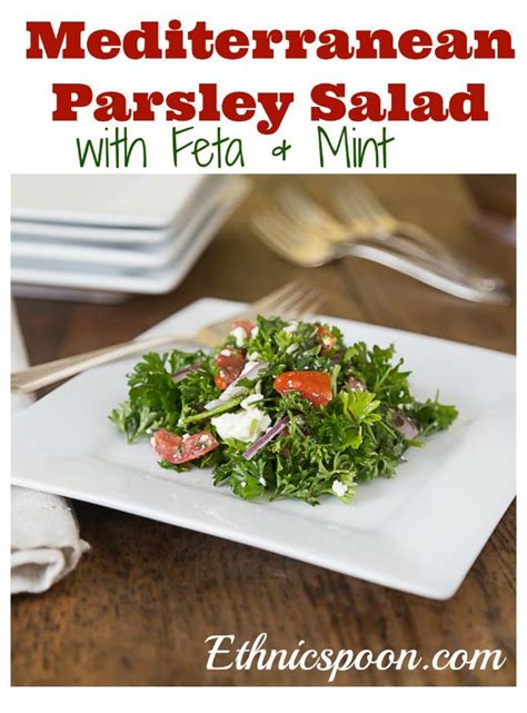 Mediterranean Parsley Salad Recipe Salad Recipes Recipes Parsley Salad