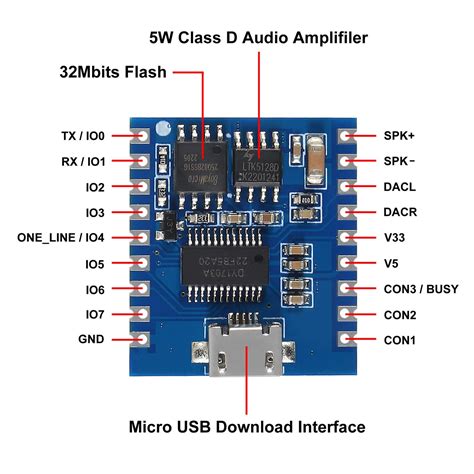 dy svf usb voice mp playback module bit io uart mb flash storage