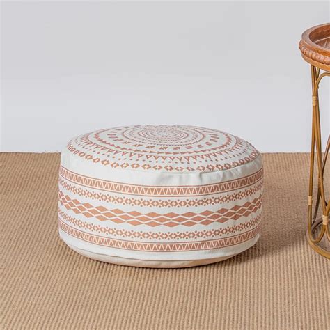 Amazon MOCOFO Unstuffed Round Pouf Covers Boho Colorful Geometric