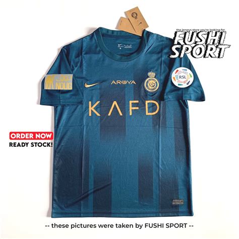 Jual Jersey Baju Bola Al Nassr Away Full Patch 2023 2024 New Grade Ori