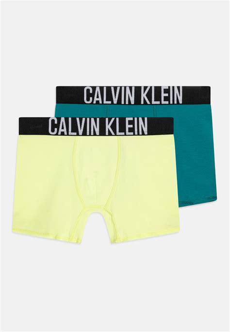 Calvin Klein Underwear Boxer Brief 2 Pack Panties Sultry Turquoisesunny Limedunkelblau