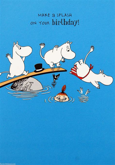 Moomin Birthday Card Make A Splash On Your Birthday Moomin