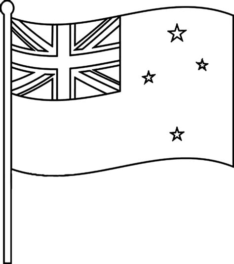 New Zealand Flag 1 Coloring Page - Free Printable Coloring Pages for Kids