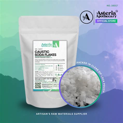 Caustic Soda Flakes Sodium Hydroxide Lye Flakes 100g 500g 1kg