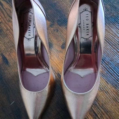 Ted Baker London Shoes Ted Baker Rose Gold Heeled Shoes Poshmark