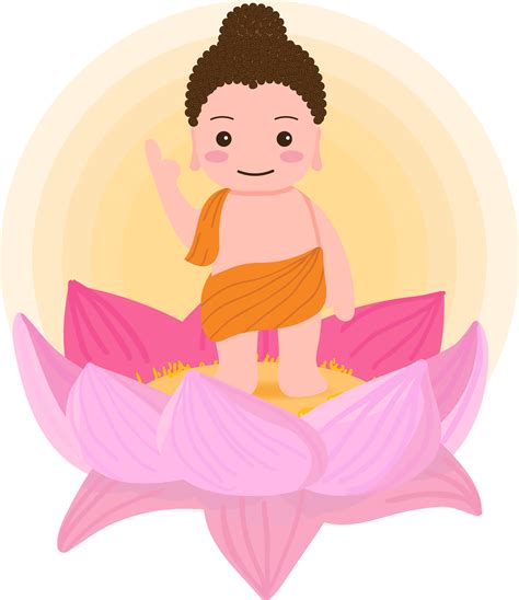 Buddha birth enlighten nirvana on Vesak day 12958346 PNG