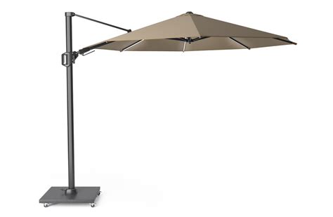 Platinum Zweefparasol Challenger T² Glow ø350 Taupe buitenenthuis nl