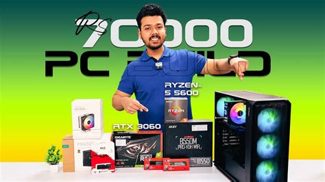 Rs 70000 Gaming Editing PC Build 2024 Ryzen 5 5600 RTX 3060 12GB