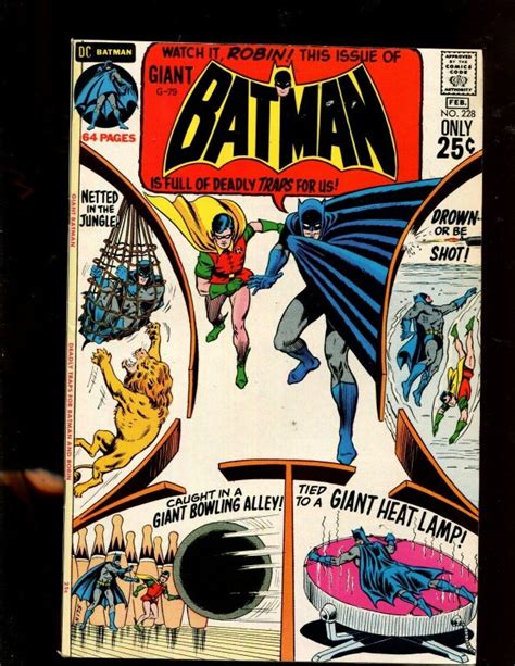 Giant Batman 228 60 Featuring Deadly Traptwo Holes On Front Cover