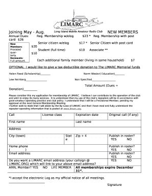 Membership Application Doc Template Pdffiller