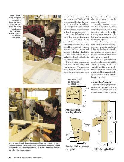 Norm Abrams Adirondack Chair Woodworking Project Woodsmith Plans