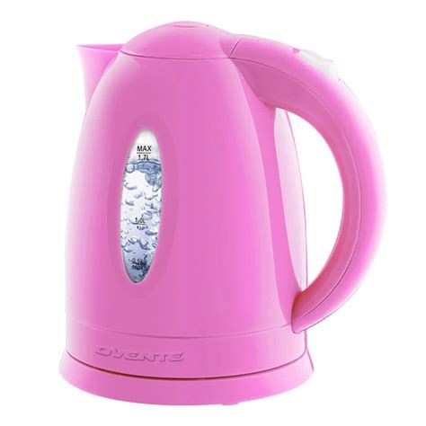 Ovente Cup Bpa Free Plastic Pink Electric Kettle Kp P The Home Depot